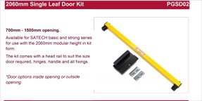 SATECH 2060mm single leaf door kit data sheet