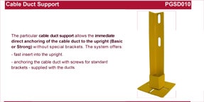 SATECH cable duct support data sheet